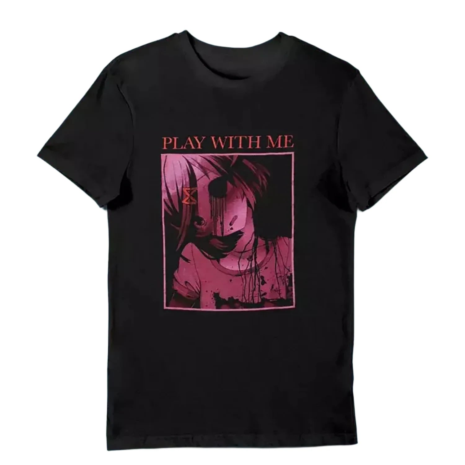 Men's Doki Doki Literature Club graphic T-shirt by Rex Distributor, Inc., featuring horror-themed artwork from the visual novel.