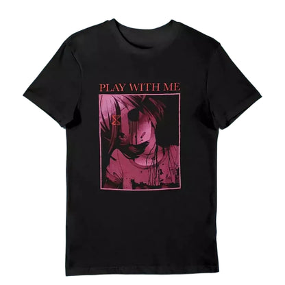 Men's Doki Doki Literature Club graphic T-shirt by Rex Distributor, Inc., featuring horror-themed artwork from the visual novel.