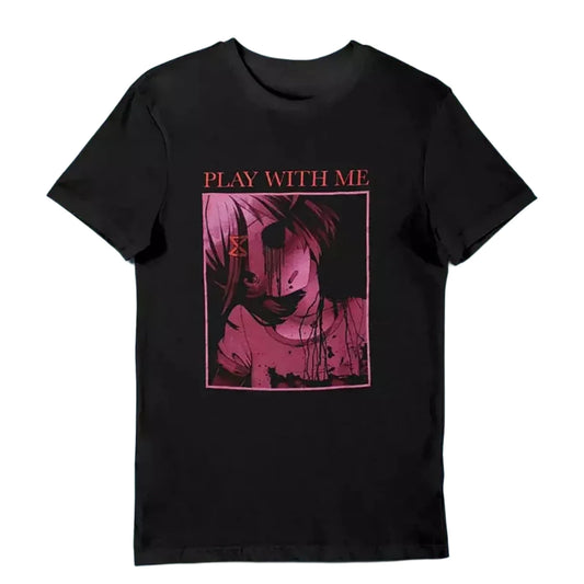Men's Doki Doki Literature Club graphic T-shirt by Rex Distributor, Inc., featuring horror-themed artwork from the visual novel.