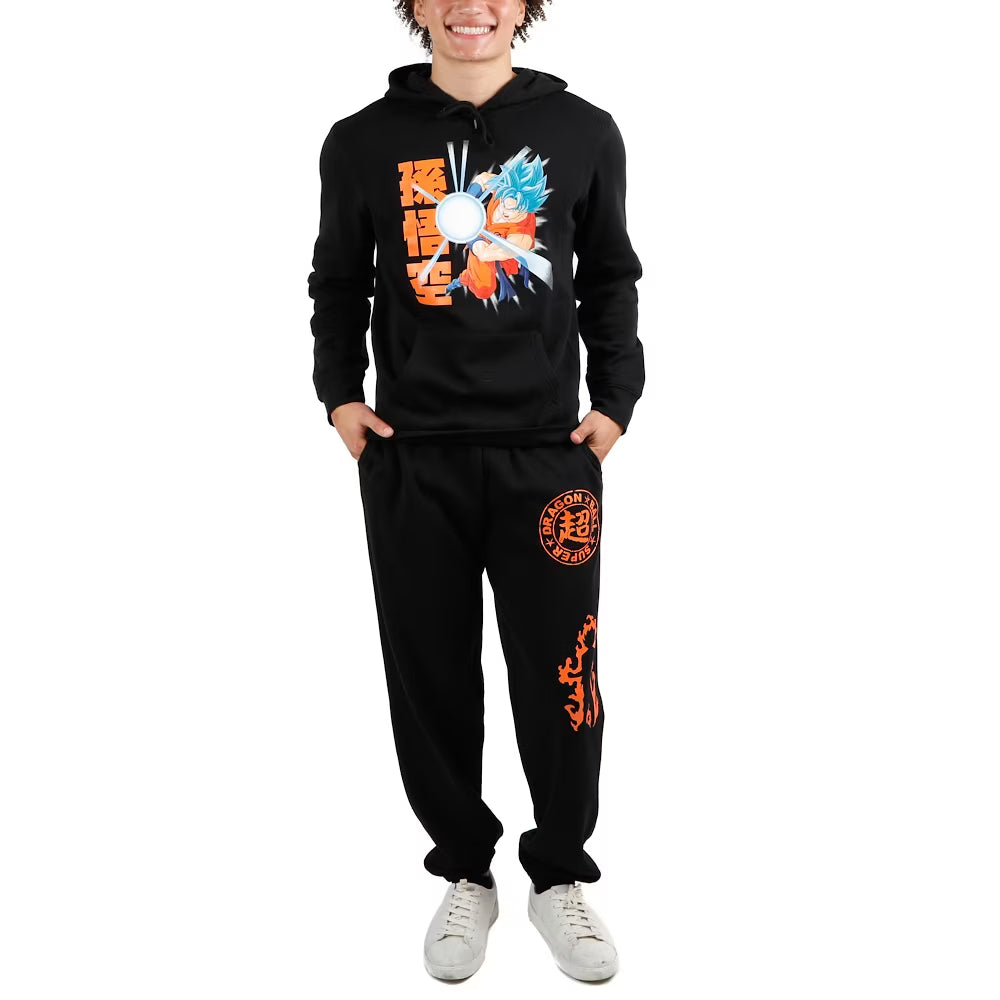Men's Dragonball Super Black Hoodie & Sweatpants Combo