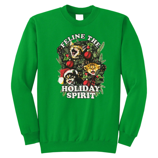 Men's Feline The Holiday Spirit Sweatshirt