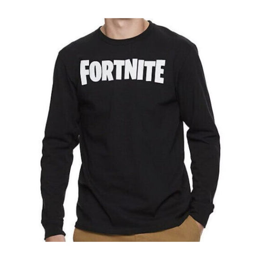 Men's Black Fortnite Classic Logo Long Sleeve Shirt