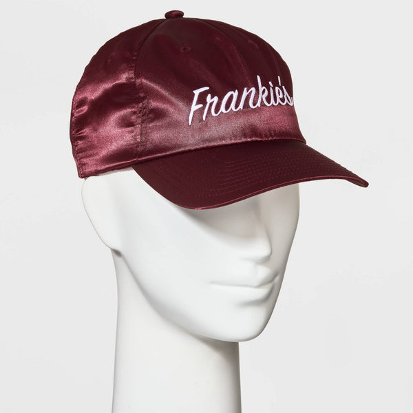 Frankie's Satin Baseball Hat - Burgundy, Red