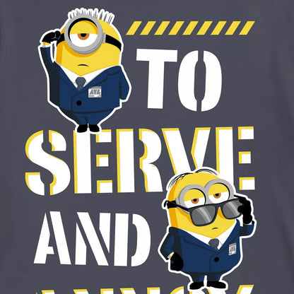 Boys Minions o Serve and Annoy Bob Stuart Short Sleeve Graphic Tee T-Shirt