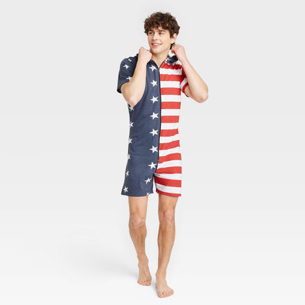 Men's Americana Romper One Piece Pajama - Rex Distributor, Inc. Wholesale Licensed Products and T-shirts, Sporting goods,