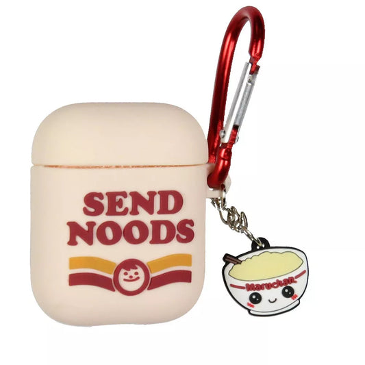 Maruchan Ramen Instant Lunch Send Noods Airpod Generation 1 and 2 Earbud Holder with Charm and Carabiner