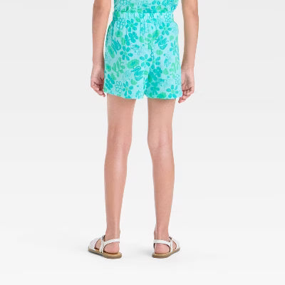 Girls' Bluey Cabana Shorts - Teal Blue