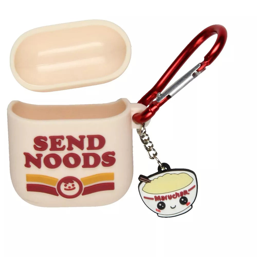 Maruchan Ramen Instant Lunch Send Noods Airpod Generation 1 and 2 Earbud Holder with Charm and Carabiner