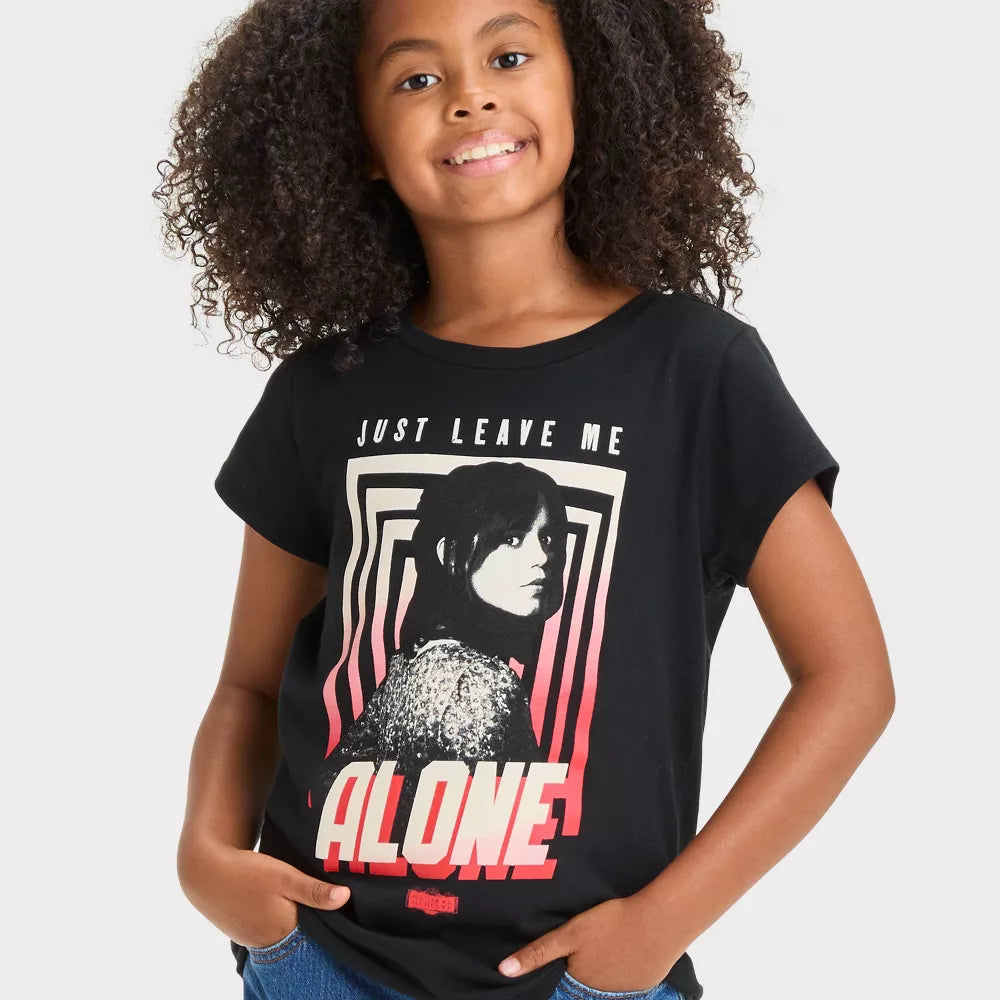 Girl's Astrid Beetlejuice 2 graphic T-shirt by Rex Distributor, Inc. featuring short sleeves and Beetlejuice-themed design.