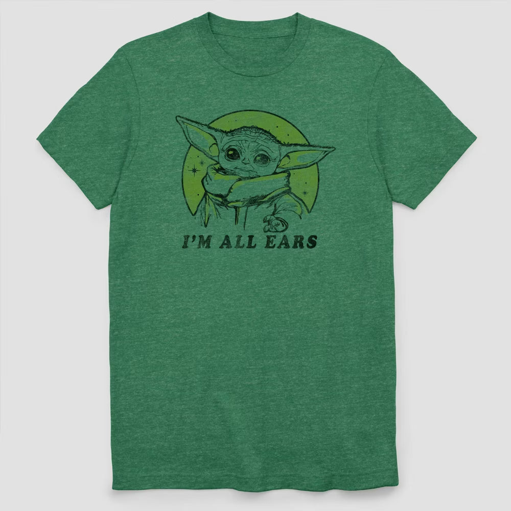 Men's Star Wars All Ears The Child aka Baby Yoda Portrait Tee T-Shirt