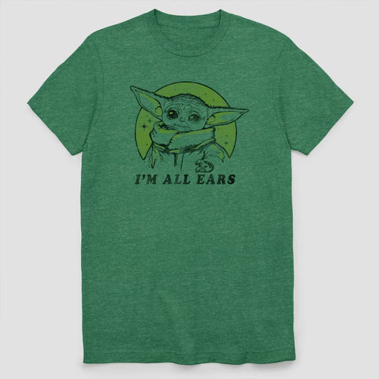Men's Star Wars All Ears The Child aka Baby Yoda Portrait Tee T-Shirt