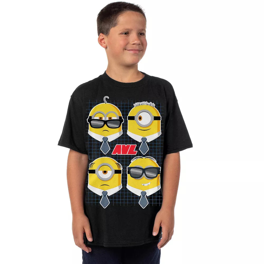Boys Minions Anti-Villain League Short Sleeve Graphic Tee T-Shirt