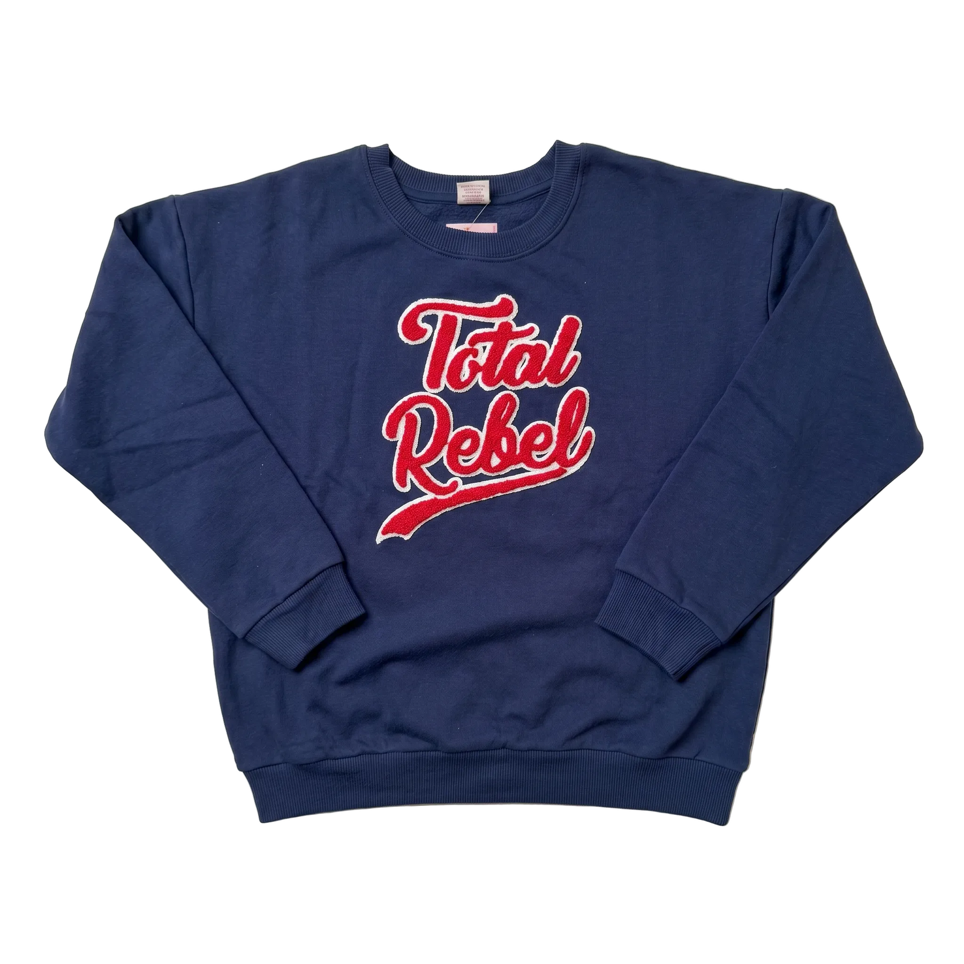 Girls navy Total Rebel Embodied pullover sweatshirt by Rex Distributor, Inc. featuring a cozy, stylish sweater with a comfortable fit.
