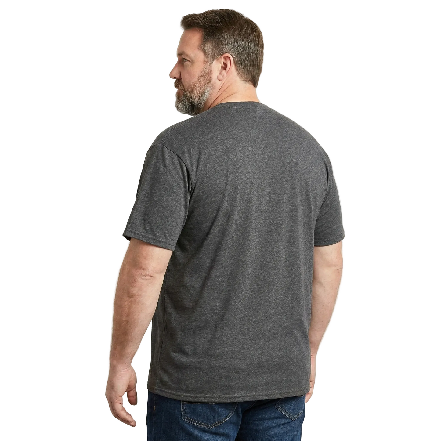 Men's charcoal graphic t-shirt featuring "Best Dad in USA" text, big and tall fit from Rex Distributor, Inc.