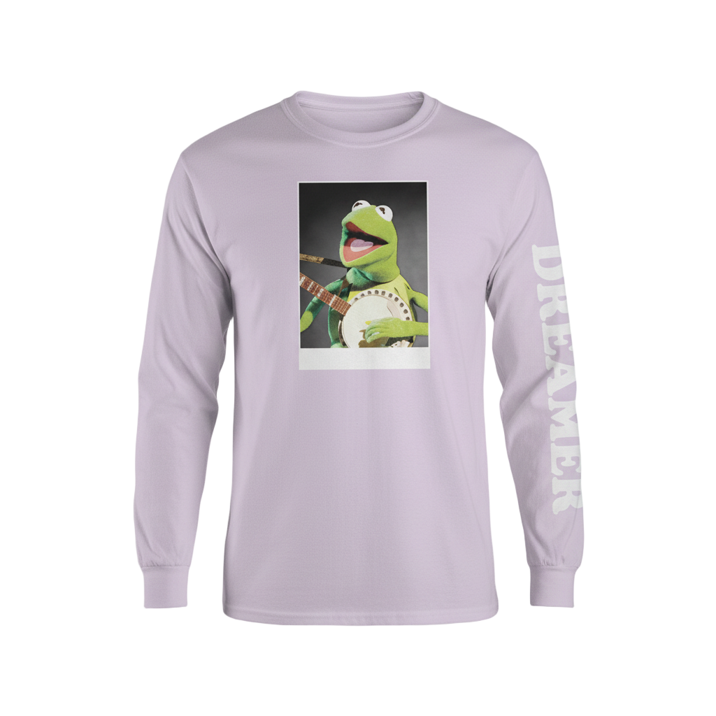 Men's Purple The Muppets Kermit Dreamer Long Sleeve T-Shirt