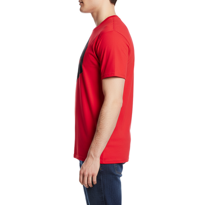 Men's Red Heather Neff EST 2002 Geometric Graphic Tee T-Shirt