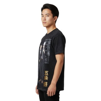 Men's Jujutsu Kaisen Gojo & Geto Mineral Wash T-Shirt Tee