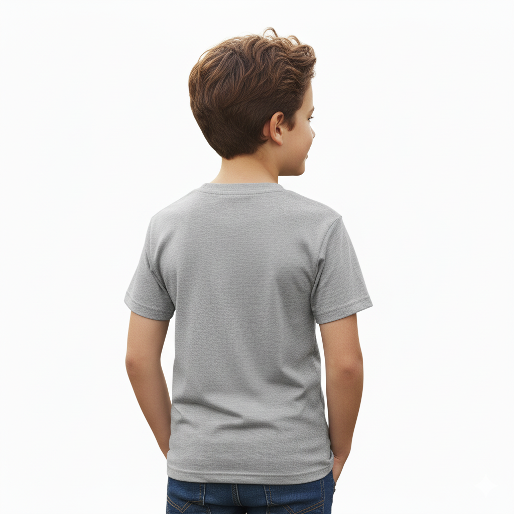 Boy's Youth Grey Heather Elf Raised by Elves Graphic Tee T-Shirt