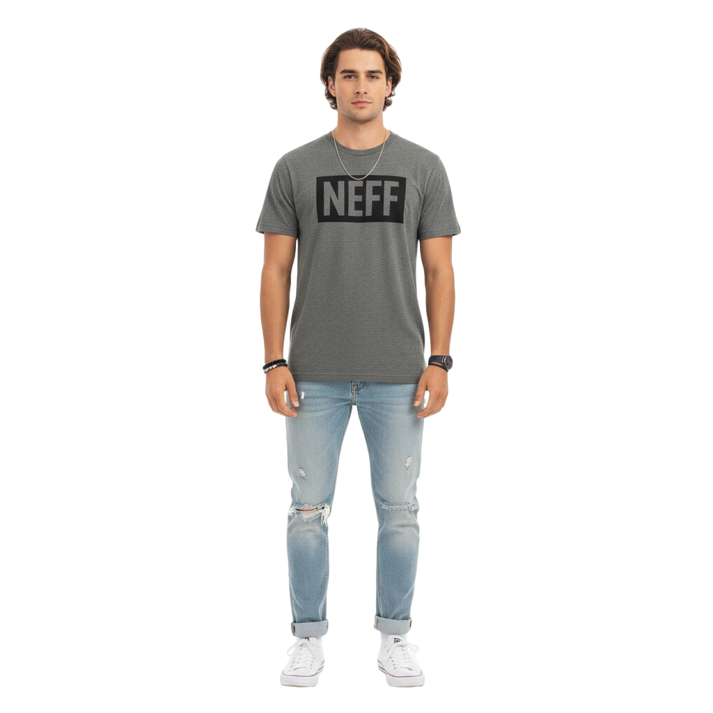 Men's Neff Block Logo Graphic Tee T-Shirt