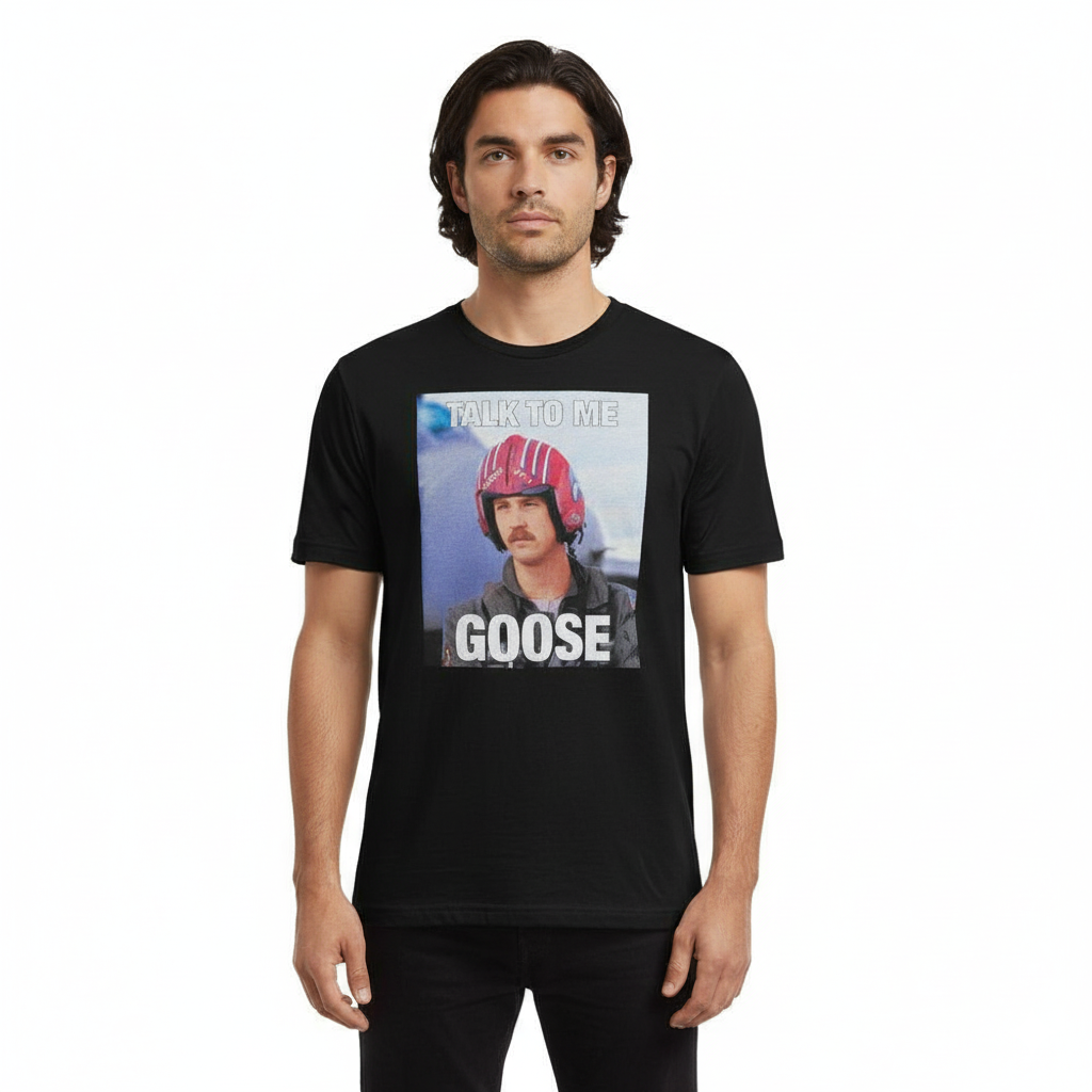 Men's Big Top Gun Talk To Me Goose Graphic T-shirt Tee