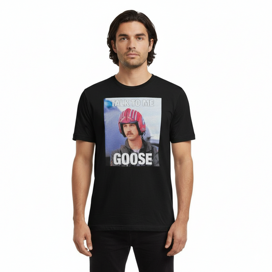 Men's Big Top Gun Talk To Me Goose Graphic T-shirt Tee