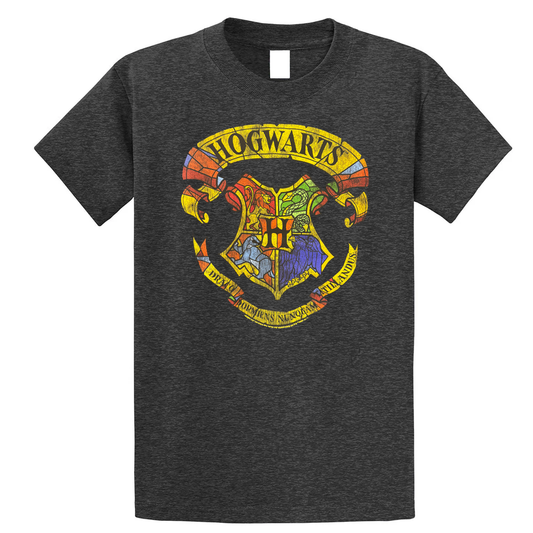 Men's Harry Potter Hogwarts Crest Graphic Tee T-Shirt