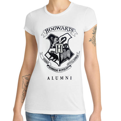 Women Junior's Harry Potter Hogwarts Alumni Graphic T-Shirt Tee