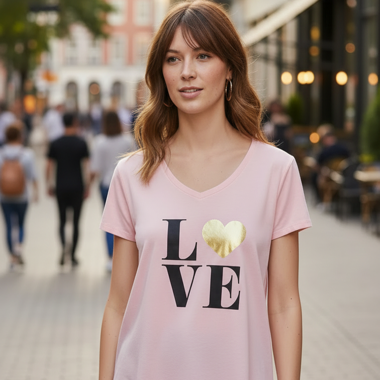 Women's Celebrate Together Love Graphic Tee T-Shirt Pink - Rex Distributor, Inc. Wholesale Licensed Products and T-shirts, Sporting goods,