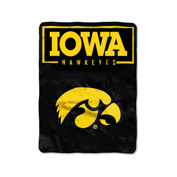 Northwest NCAA Iowa Hawkeyes Micro Raschel Throw Blanket, 40" x 60", Fleece Throw