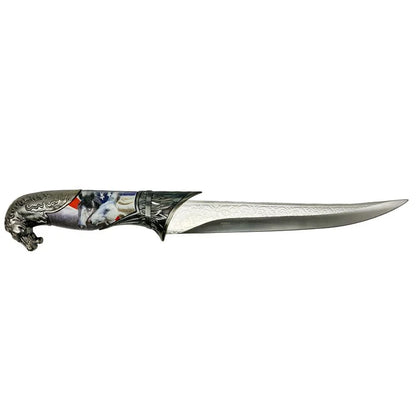 Rex Distributor KN 1983-HR 13.75-inch Stars and Stripes horse head fixed blade dagger