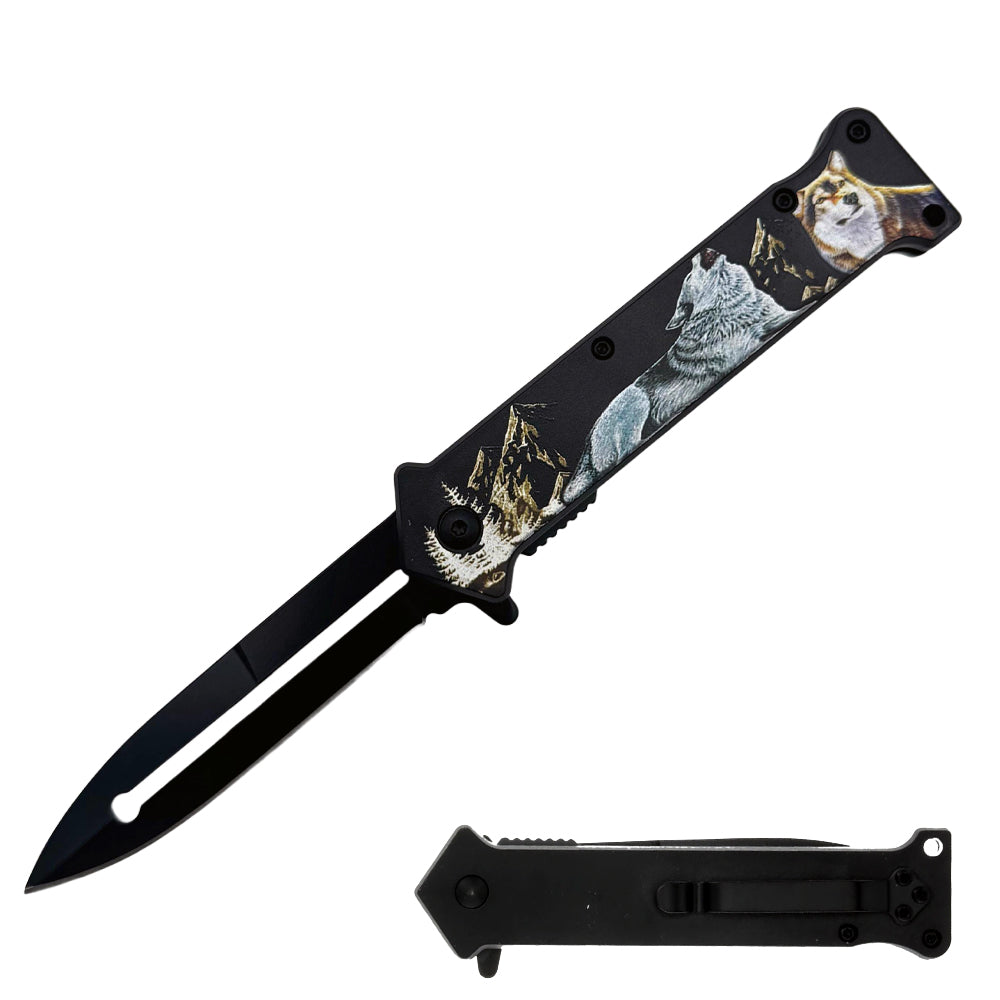 KN 1998-W 4.5" Assist-Open Knife - Eagle Glow In The Dark Handle