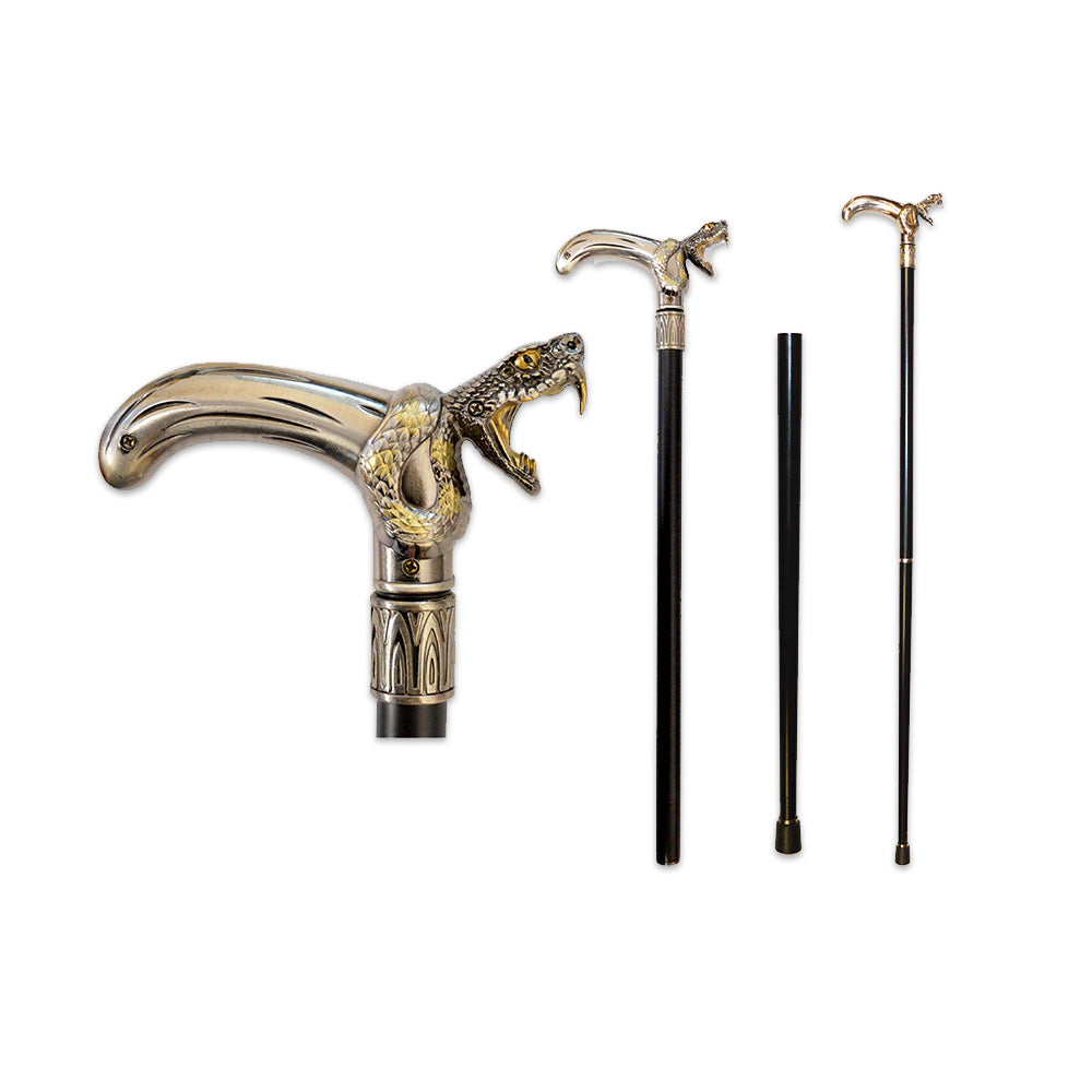 Rex Distributor KN 1691-SN 37-inch snake handle walking cane with rubber foot