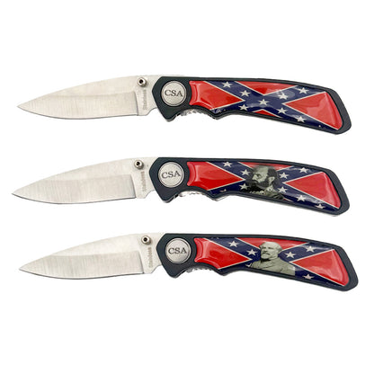 Set of 24 Civil War knife display set with 3-inch knives from Rex Distributor, Inc., arranged on a presentation board.