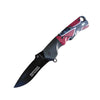 KN 1871-CF 4.5" Flag Assist-Open ABS Handle Folding Knife with Glass Breaker