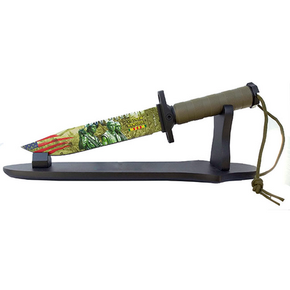 KN 1906 Vietnam War Memorial Tribute Survival Knife with Stand