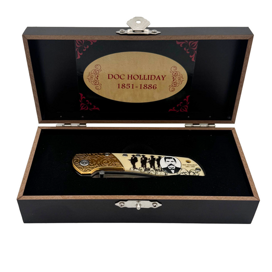 KN 2003-DH 3.5" Doc Holliday 1851-1887 Gift Box Assist-Open Folding Knife