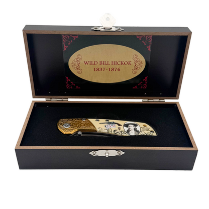 KN 2003-WB 3.5" Wild Bill Hickok 1837-1876 Gift Box Assist-Open Folding Knife