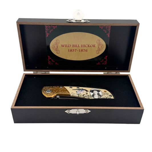 KN 2003-WB 3.5" Wild Bill Hickok 1837-1876 Gift Box Assist-Open Folding Knife