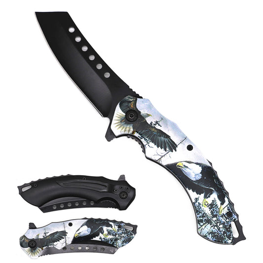 Rex Distributor KS 30175-EG1 4.75" Eagle Butcher Blade assist-open folding tactical knife with pocket clip