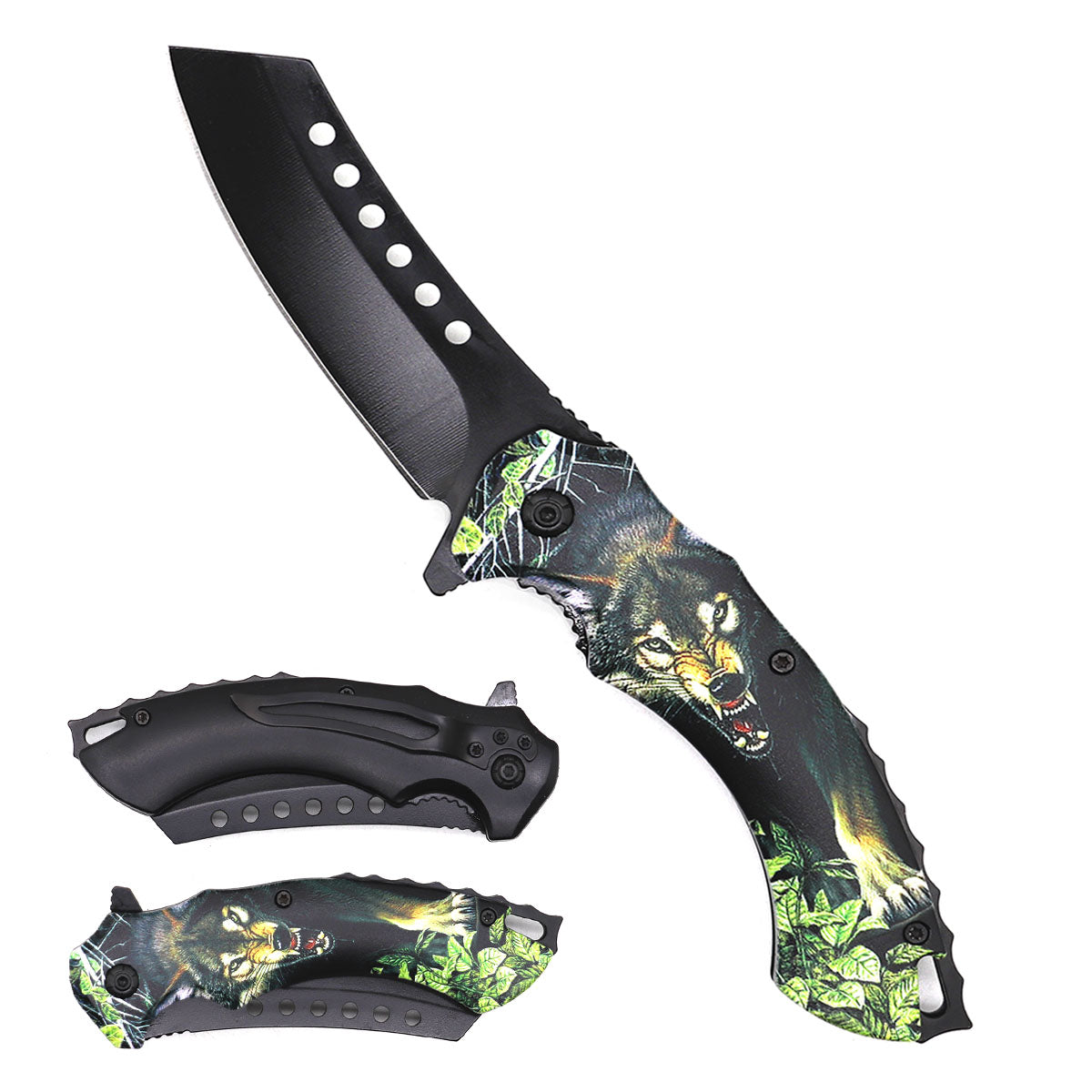 Rex Distributor KS 30175-WF1 4.75-inch Eagle Butcher Blade folding knife with assist-open mechanism and pocket clip
