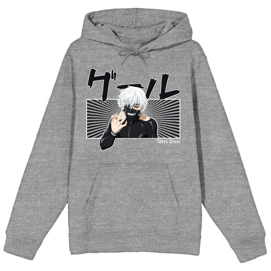 Men's Tokyo Ghoul Ken Kaneki Ghoul Form Heather Gray Hoodie