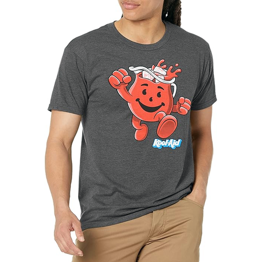Men's Kool-Aid Charcoal Heather Retro Graphic Tee T-Shirt