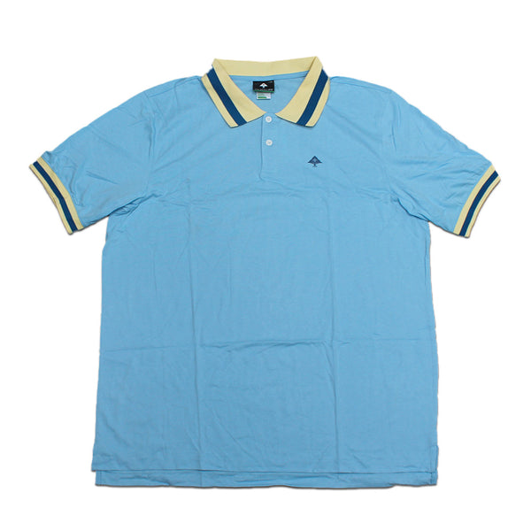Men's Light Blue and Cream LRG Polo Shirt