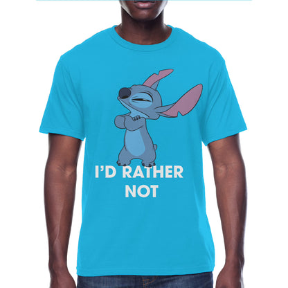 Men's Disney Lilo & Stitch I'd Rather Not T-Shirt Tee