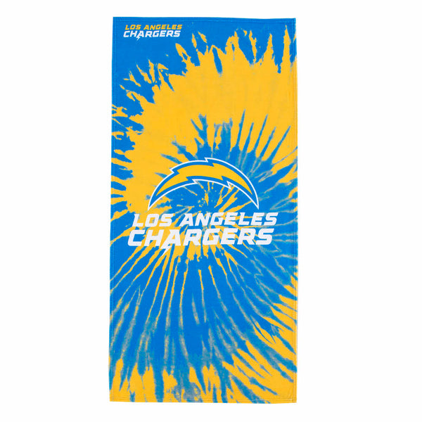 Northwest NFL Los Angeles Chargers Psychedelic 30x60 Beach Towel