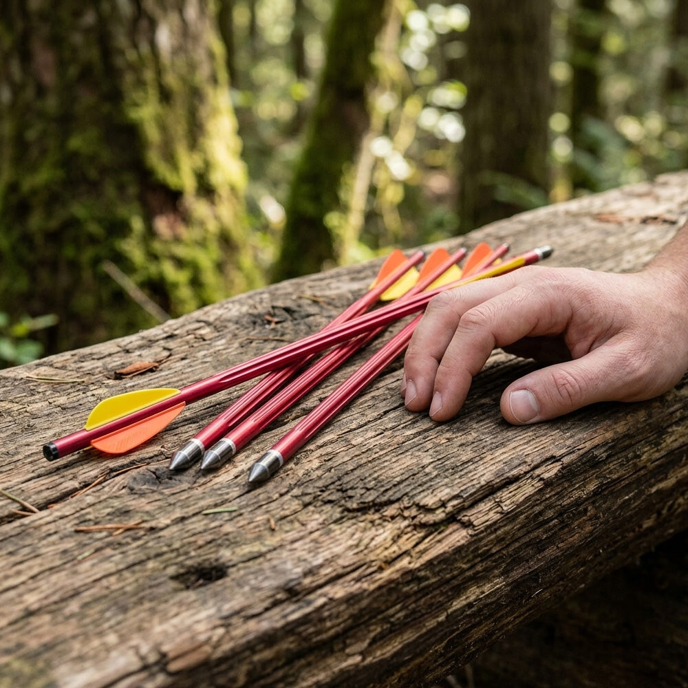 MK 150-16P 16" Metal Crossbow Arrows for 150LBS Crossbow – 6-Piece Set