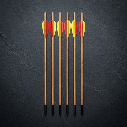 MK 150-16W 16" Wooden Crossbow Arrows – 6-Piece Set