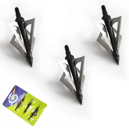 MK 150-E4 4-Bladed Broadhead Arrow Tips – 3-Piece Set