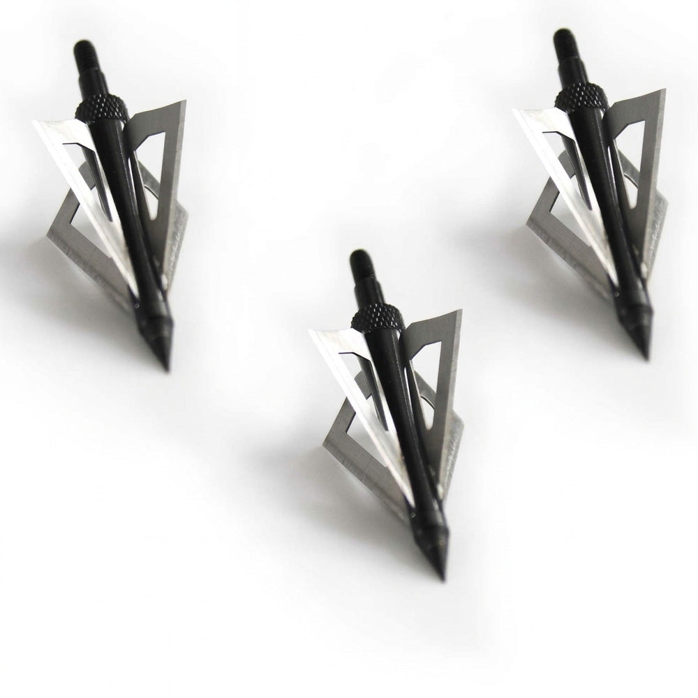 MK 150-E4 4-Bladed Broadhead Arrow Tips – 3-Piece Set