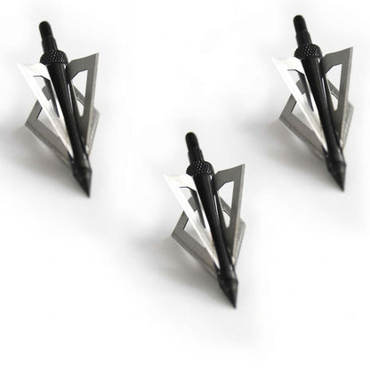MK 150-E4 4-Bladed Broadhead Arrow Tips – 3-Piece Set